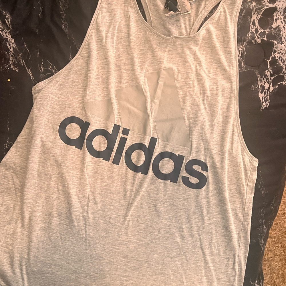 Adidas Heather Gray Athletic Tank